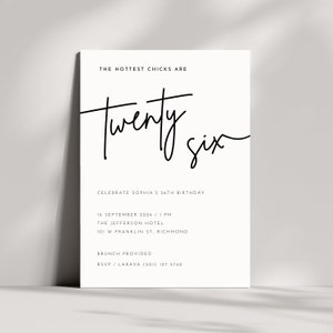 26e verjaardagsuitnodiging 26e verjaardag decoraties 26 verjaardagsuitnodiging 26e verjaardagskaart 26e verjaardag decor 26e kaart INSTANT DOWNLOAD