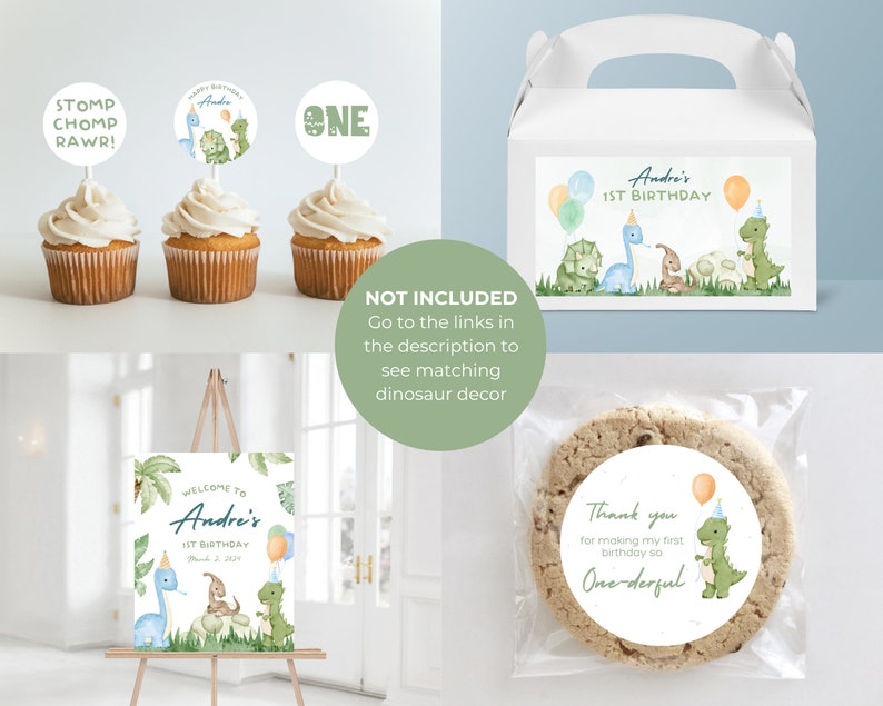 Time Capsule Dinosaur 1st Birthday Sign for Baby Boy Dinosaur First ...