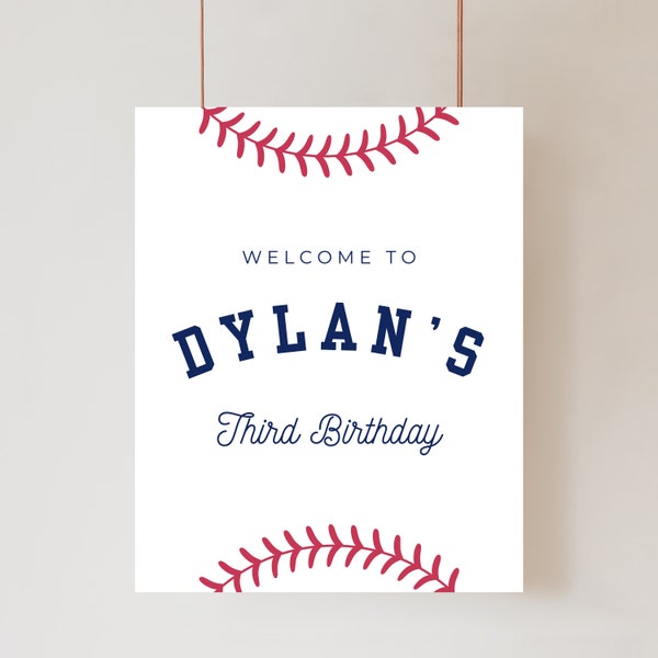 Rookie of the Year Sign Baseball First Birthday Sign Baseball First Birthday Decor Baseball 1st Birthday Poster Baseball 1st Birthday Sign