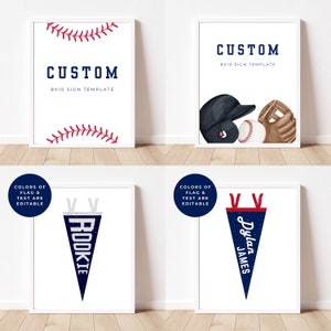 Baseball 1st birthday signs baseball first birthday decor baseball 1st birthday poster rookie of the year baseball first birthday sign