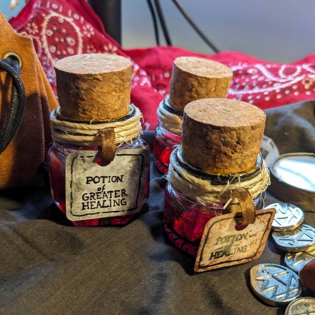 D&amp;D Healing Potion With Dice - Etsy