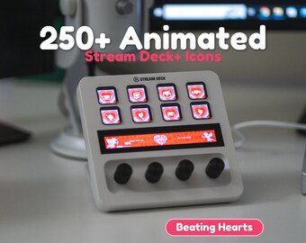 Animated Valentine's Set | Stream Deck Icons | 500+ Icons for Elgato Stream Deck+
