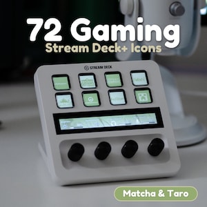 ICÔNES DE STREAM DECK Noir et Blanc Streamer Twitch Discorde