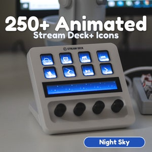 Ensemble de ciel nocturne animé | Icônes Stream Deck | Plus de 500 icônes pour Elgato Stream Deck+