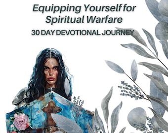 Spiritual Defense Devotional, Biblical Warfare, Prayer Cards (Digital Download)