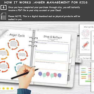 Anger Management Workbook for Kids, Children&#39;s Self Help Book, Emotions Activities, Coping Skills Guide