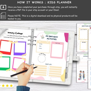 Kids Planner, Children&#39;s Daily Organizer, Colorful Agenda, Fun Scheduler, School Planner, Academic Calendar