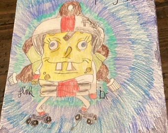 SpongeBob Zeichnung von Crazy SpongeBob bei Kinderkünstler