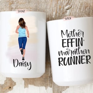 Mother Effin Marathon Runner, Custom Runner Mug, Personalised Running Gift, Gift For Runner, Running Mug, Mug For Runner, Marathon Gift