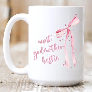 Godmother Proposal Mug, Aunt Godmother Bestie Mug, Gift from Goddaughter, Gift from Godson,Godmother Pregnancy Reveal,Godmother Announcement