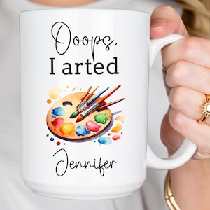 Paint More Worry Less, Custom Painter Mug, Painter Gift, Art Teacher Mug, Custom Art Teacher Gift, Artist Mug, Artist Gift, Art Student Mug
