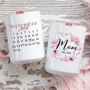 New Mom Mug, First Time Mom Gift, Custom Mom Mug, Personalized Mom Gift, Gift For New Mom, Custom Birth Date Mug For First Time Mom Mug