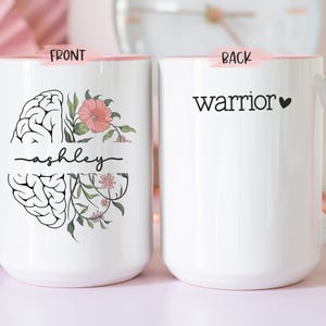 Brain Surgery Mug, Brain Cancer Survivor Mug, Custom Brain Tumor Gift, Gift For Brain Cancer Warrior, Brain Cancer Recovery Gift, Brain Mug