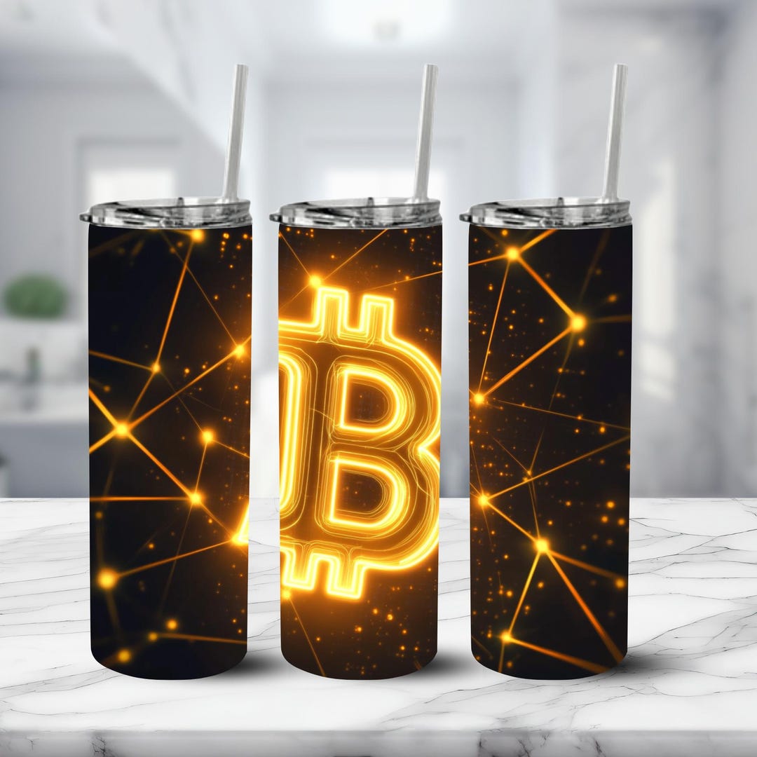 Bitcoin Tumbler Wrap PNG – Digital Download | Crypto Sublimation Design for  20oz Skinny Tumbler | Blockchain Theme Cup Wrap - Etsy Australia