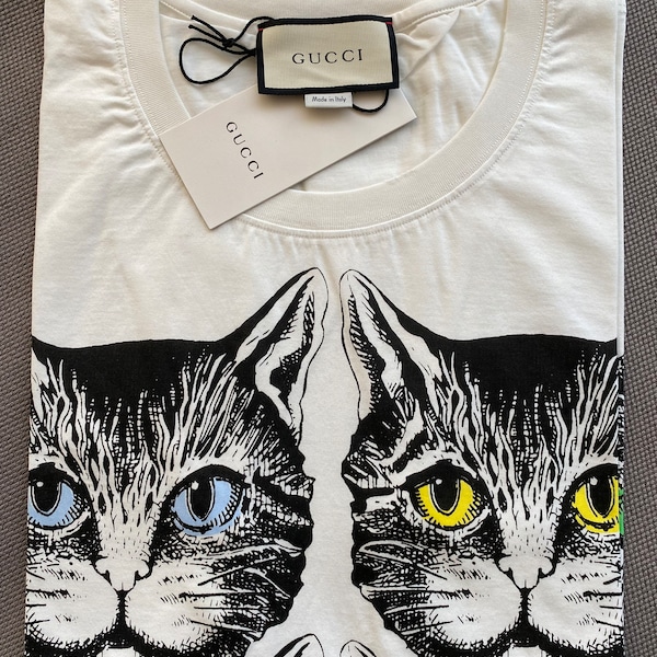 Vintage Gucci Tshirt White Cotton T-shirt size M MEDIUM Caglietta Camiseta Luxury Gift Men Uomo GG