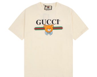 Vintage Gucci Tshirt White Cotton T-shirt size S M L Tee Caglietta Camiseta Luxury Gift Unisex GG