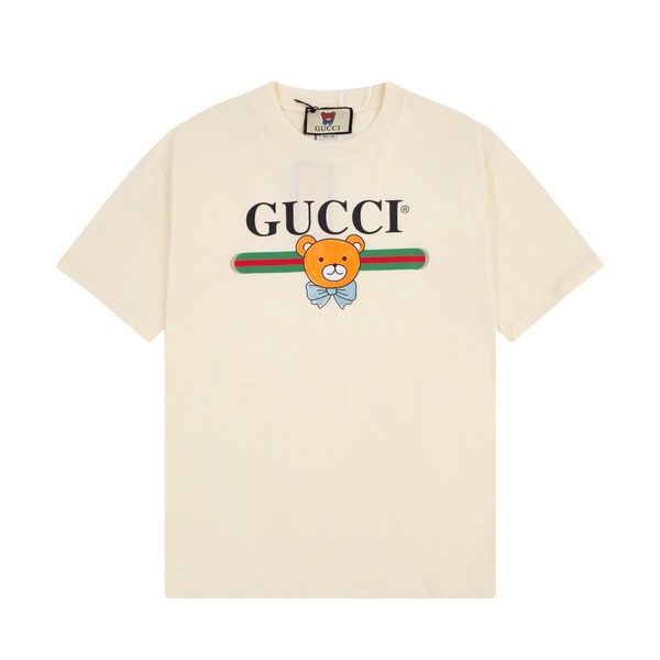 Vintage Gucci Tshirt White Cotton T-shirt size S M L Tee Caglietta Camiseta Luxury Gift Unisex GG