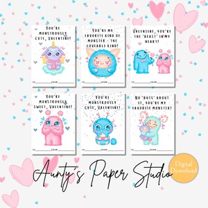 Monster Love Valentines Cards | Digital Download