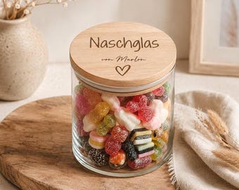 Personalized snack jar | Personalized storage jar | Engraved storage jar | Personalized candy jar | Jar with name