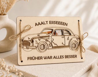 Personalized money gift for a birthday | Money gift for a 60th birthday | Vintage wooden card | Gift for a 50th or 70th birthday