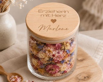 Early Childhood Educator with Heart | Personalized Storage Jar with Name | Gift for Early Childhood Educator | Kindergarten Farewell Gift