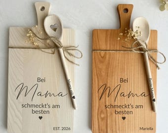 Personalized Mother's Day Gift – Wooden Cutting Board with Engraving – Gift for Mom