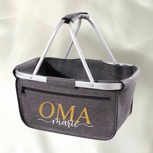 Personalisierter Einkaufskorb für Oma Mama Geschenk Muttertagsgeschenk individuell Geschenkidee Muttikorb Geschenk für Sie Geschenkidee Papa