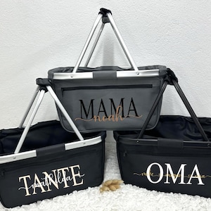 Personalisierter Einkaufskorb mit Namen für Oma Mama Tante Opa Mom Personalisiertes Geschenk Geburt Geburtstagsgeschenk Muttertagsgeschenk
