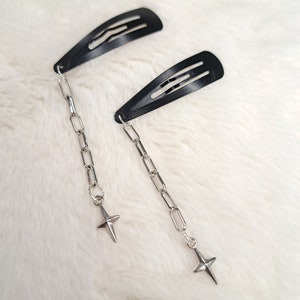 Hair clips set with star applique, hair accessories, hair clips, clips