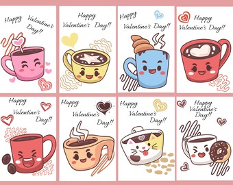 Coffee Valentine&#39;s Day Cards, mocha,