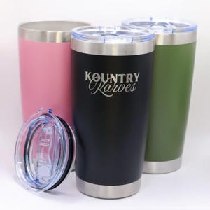 Custom Laser Engraved Logo Tumbler, Personalized 20 oz Tumbler, Personalized Corporate Gifts, Gifts for Clients, Custom Promotional Items