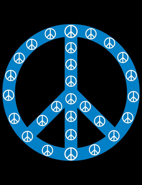 Blue Peace Symbol