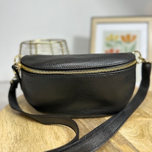 Cowhide leather fanny pack