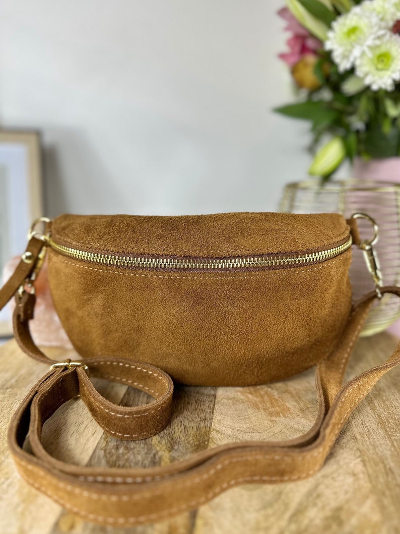 Suede cowhide belt bag image 1