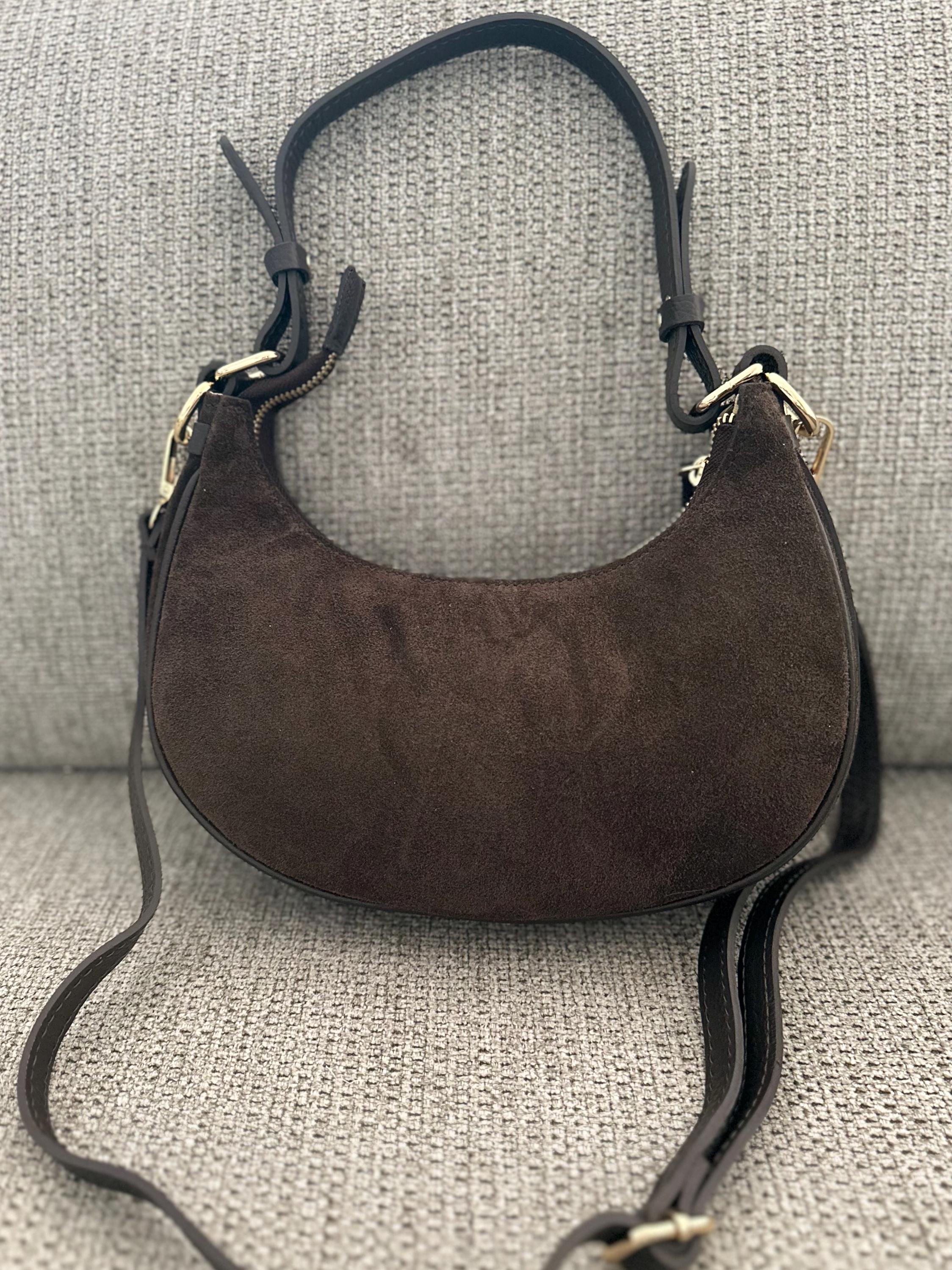 Genuine Leather Half Moon Bag - Short and Long Shoulder Bag