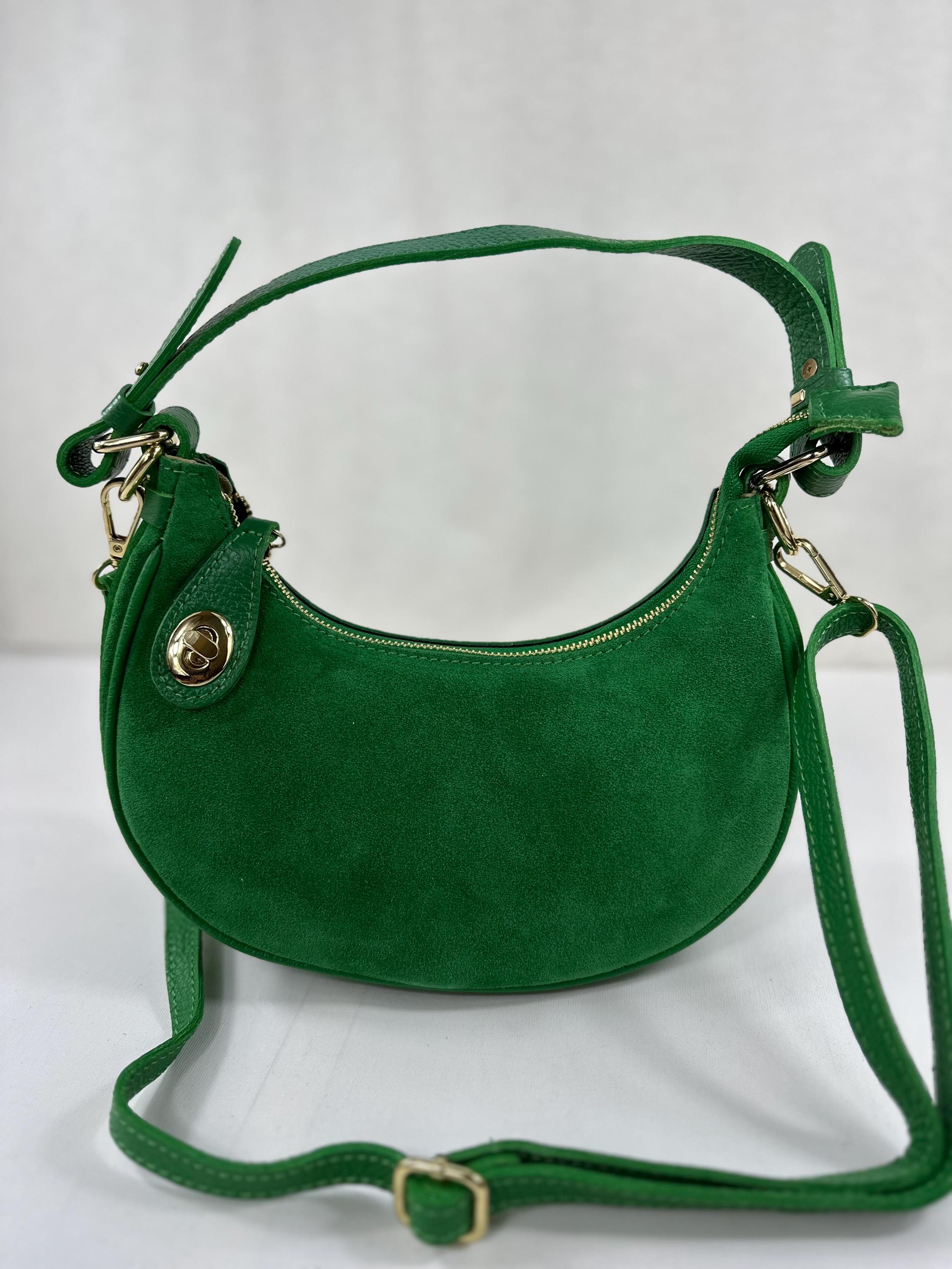 Genuine Leather Half Moon Bag - Short and Long Shoulder Bag