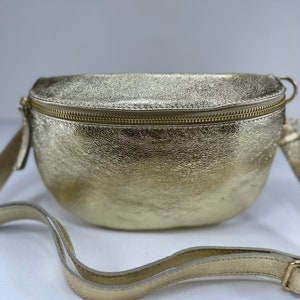 Cowhide leather fanny pack