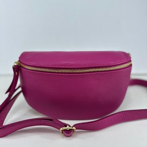 Cowhide leather fanny pack