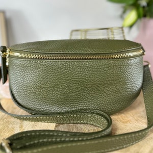 Cowhide leather fanny pack