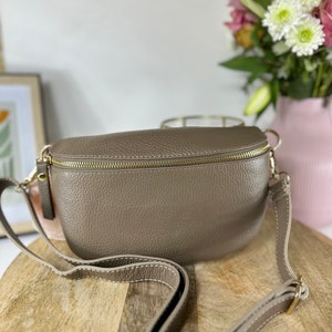 Cowhide leather fanny pack
