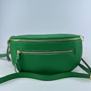 Cowhide leather fanny pack
