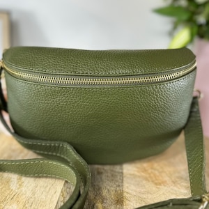 Cowhide leather fanny pack