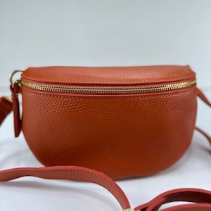 Cowhide leather fanny pack