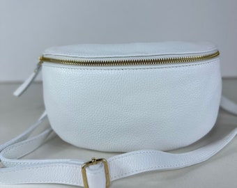 Cowhide leather fanny pack