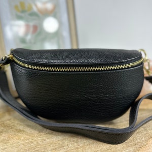 Cowhide leather fanny pack