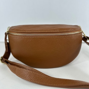 Cowhide leather fanny pack