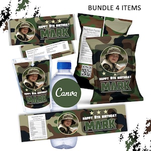 Army Birthday Bundle, Camouflage Bundle, Military Party, Camouflage Birthday, Military Birthday
