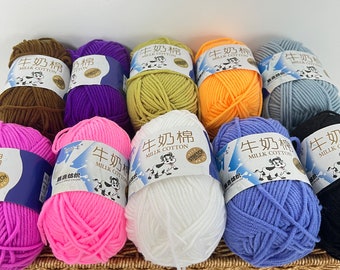 90 couleurs, fil de coton doux Art 50 g, fils pour animaux Amigurumi, coton aqus dégradé pour tricot et crochet, fils pour poupée Amigurumi