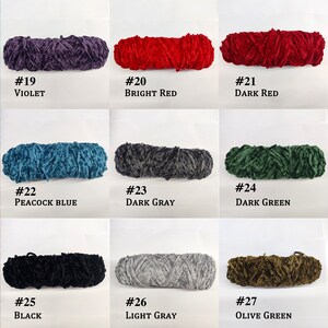 42 fils de velours Amigurumi Doll Animal, couleurs de fil de velours doux 95 g, dégradé de coton aqus et polyacrylique pour tricoter et crocheter image 5