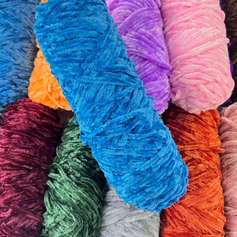 42 fils de velours Amigurumi Doll Animal, couleurs de fil de velours doux 95 g, dégradé de coton aqus et polyacrylique pour tricoter et crocheter image 2